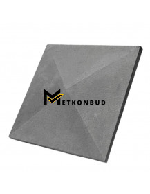 Ковпак на паркан 400х400 мм "Чотирискатний гладкий / Графіт"